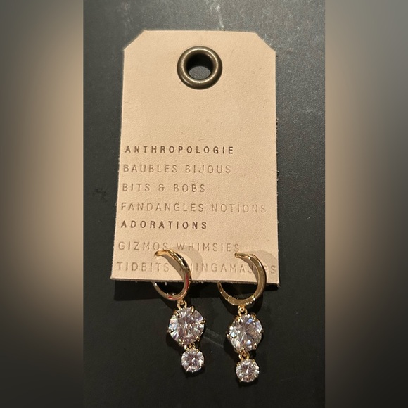 Anthropologie Jewelry - ANTHROPOLOGIE Baubles Bijous Bits & Bobs Golden Huggie Earings NWT